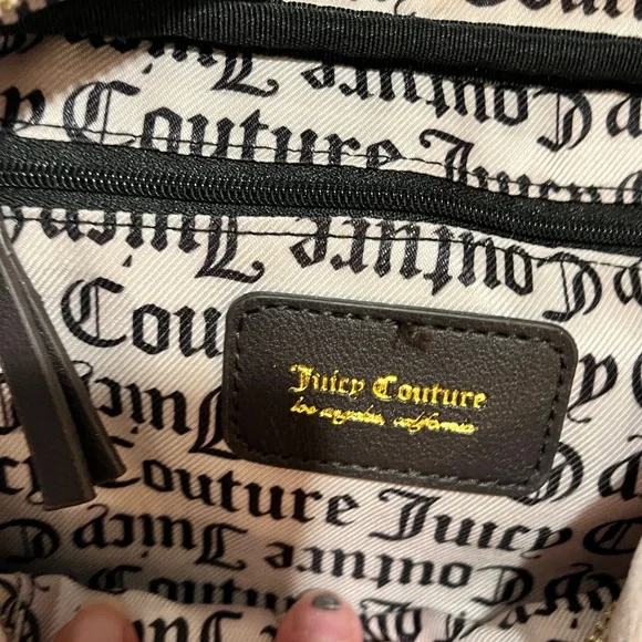 NWT Juicy Couture Velour Heritage Crossbody Bag Dusty Blush Pink Logo - Picture 5 of 9